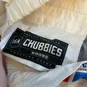 chubbies | Shorts | Vintage Chubbies White Shorts With Red And Blue ...